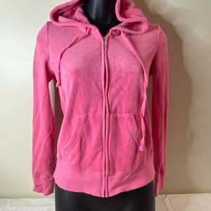 Juicy Couture Bright Pink Zip-Up Hoodie